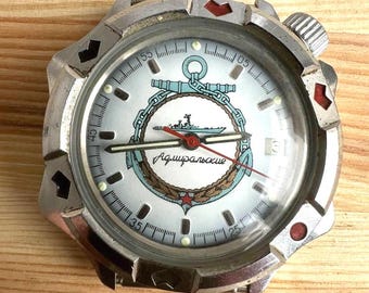 843 watch-VOSTOK-2414-komandirskie Russian army military-Admiral's watch