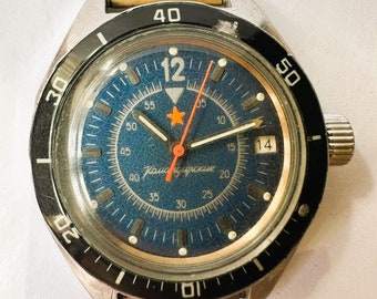 3196-Watch Vostok-WOSTOK- 2414A - AMFIBIA KOMANDIRSKIE antimagnetic UssR -AvIA Pilot