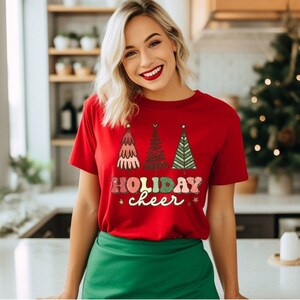Retro Holiday Cheer Christmas Bella+Canvas Shirts