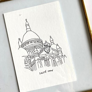 Carte artistique 10,5 x 15 cm - Sacré coeur