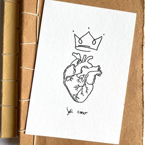 Carte artistique 10,5 x 15 cm - Joli coeur