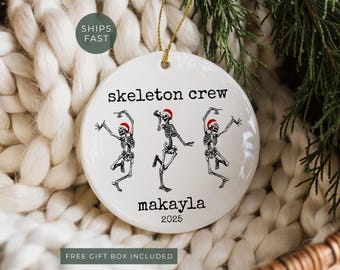 Funny Radiology Ornament, Personalized Radiology Skeleton Crew Christmas Ornament Custom Radiology Team Appreciation Gifts for Xray Staff