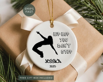 Hip Hop Dance Ornament Personalized, Custom Hip Hop Dancer Christmas Ornament, Hip Hop Teacher Gift, Hip-Hop Dancing Ornament