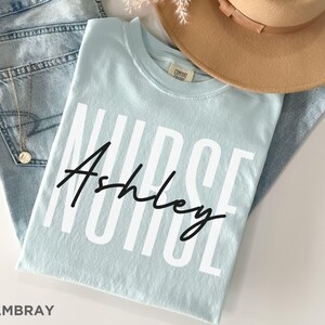 Personalized Nurse Shirt Comfort Colors Nurse Student Shirt, Custom Nurse Gift, Nurse Graduation Gift, Gift for Nurse, Nursing School Tee