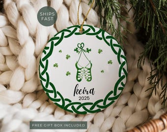 Irish Dance Ornament Personalized, Custom Irish Dancer Christmas Ornament, Irish Step Dancing Teacher Gift Keepsake