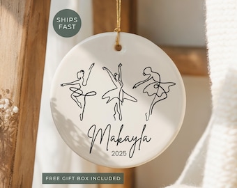 Personalized Dance Ornament for Girl, Custom Ballet Dancer Christmas Ornament Gift for Dance Team, Dance Teacher Gift Keepsake for Dancer