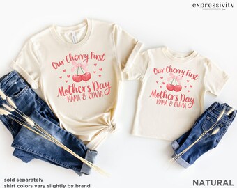 Personalized First Mother's Day Mommy and Me Shirts for Mother Daughter Matching Outfit, Mother's Day Gift, Mama and Baby Girl Matching Set