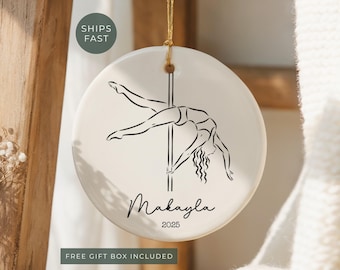 Pole Dance Ornament Personalized, Custom Pole Dancing Christmas Ornament Gift for Pole Dance Teacher Keepsake Gift