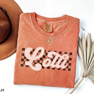 Lolli Shirt, Gift for Lolli, Comfort Colors® Tshirt for Grandma Announcement Gift, Lolli T Shirt, Mothers Day Gift for Grandma, Retro Tee