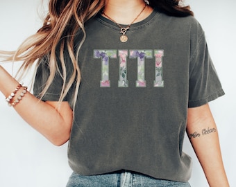 Comfort Colors Titi Shirt, Floral Titi Tshirt, Gift for New Titi