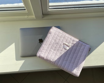 Quilted iPad Pouch,iPad Bag,Gift for her, Laptop Sleeve,