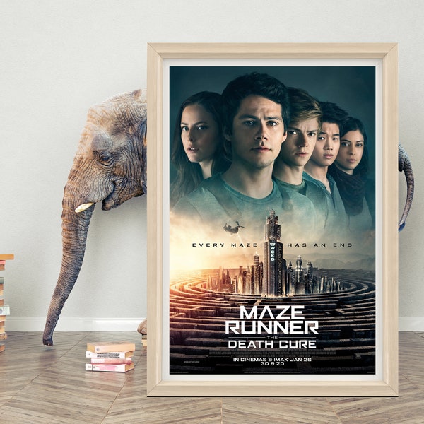 Labyrinthe : Le remède contre la mort, affiche du film Art mural | Poster en toile de haute qualité | Maze Runner (2018) Impression d'affiche classique