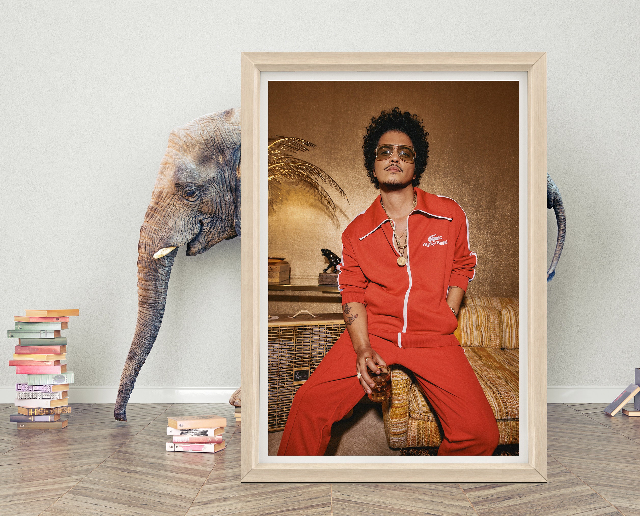 Bruno Mars Poster Wall Art | 2023 Minimalist Movie Poster | High Quality Canvas Cloth Poster | Classic Singer Poster Print