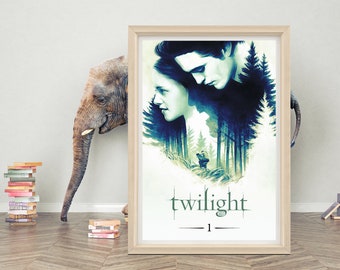 Oeuvre d'art de Twilight Saga 1 Affiche du film Romance vampire | Film minimaliste de 2023 | Toile de haute qualité | Impression poster classique