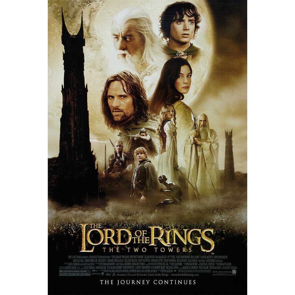The Lord of the Rings the Two Towers Movie Poster Wall Art | Classic ...