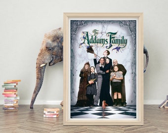 Affiche de film La famille Addams (1991) Art mural | Affiche du film 2023 | Affiche de film classique | Poster en toile de haute qualité