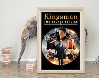 Art mural, affiche de film des services secrets de Kingsman | Affiche du film 2023 | Poster en toile de haute qualité | Poster Kingsman pour cadeau