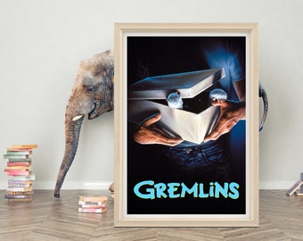 Affiche de film Gremlins (1984) | Affiche du film 2023 | Poster en toile de haute qualité | Affiche de film classique à offrir