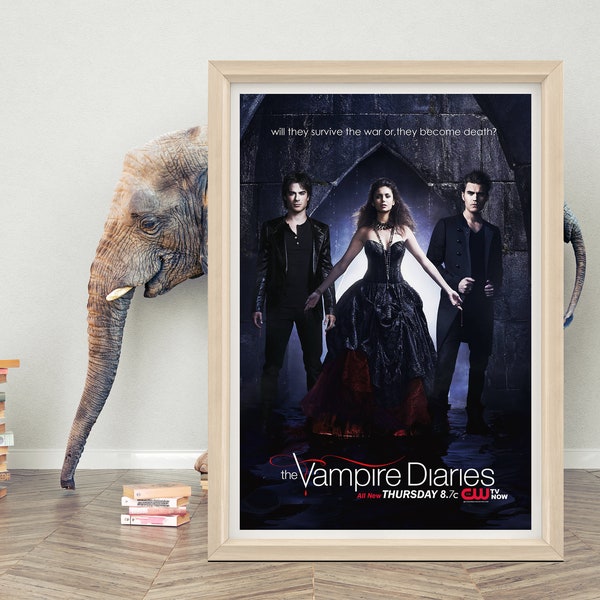 The Vampire Diaries Tv Movie Paul Wesley Ian Joseph | 2023 Minimalist Movie Poster | High Quality Canvas Cloth Poster | Classic Poster Print
