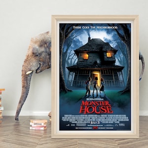 Monster House (2006) Movie Poster Wall Art | 2023 Movie Poster | Classic Movie Poster | High Quality Canvas Cloth Poster