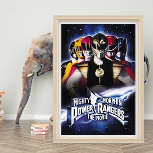 Mighty Morphin Power Rangers Film Poster | 2023 Film Poster | Hochwertige Leinwand Poster | Original Film Poster als Geschenk
