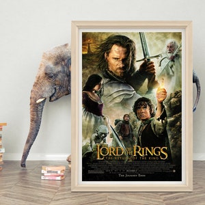 Póster de El Señor de los Anillos: El Retorno del Rey, lienzo de alta calidad, póster de película clásica, tamaño A1, A2, A3, A4, A5, 27 x 40 pulgadas