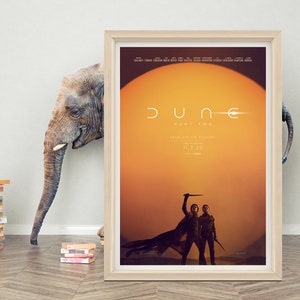Dune Film Poster Wandkunst | Hochwertiges Canvastuch | Dune 2 Klassik Film Poster Print