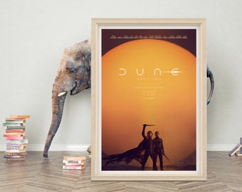 Dune filmposter kunst aan de muur | Canvasdoek van hoge kwaliteit | Dune 2 klassieke filmposter afdrukken