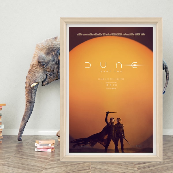 Dune Film Poster Wandkunst | Hochwertiges Canvastuch | Dune 2 Klassik Film Poster Print