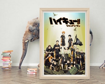 Haikyu!! Anime Movie Poster Wall Art | 2023 Minimalist Movie Poster | High Quality Canvas Cloth Poster | Japanese Anime Poster Print