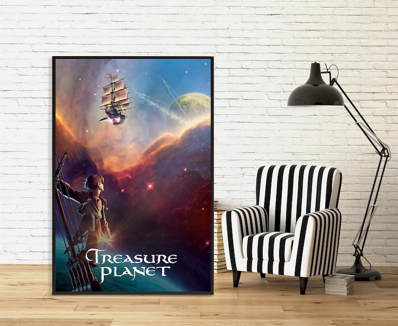 Disney Treasure Planet Movie Poster Wall Art High quality Canvas Cloth Treasure Planet Classic Poster image 2