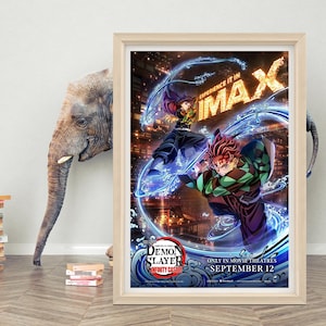 Demon Slayer- Kimetsu no Yaiba - The Movie: Infinity Castle - Part 1- Akaza Returns Anime Movie Poster Wall Art | High Quality Canvas Cloth