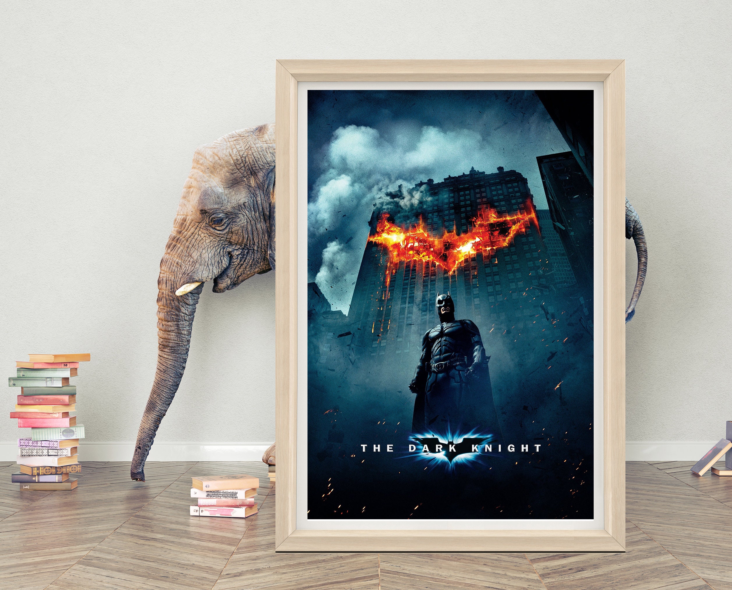 The Dark Knight poster muurkunst | Minimalistische filmposter 2023 | Hoge kwaliteit canvas doek poster | Klassieke filmposterafdruk