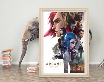Arcane (2021) TV Series Poster Wall Art | High Quality Canvas Cloth Poster | Arcane Poster Print |27x40&#39;&#39;