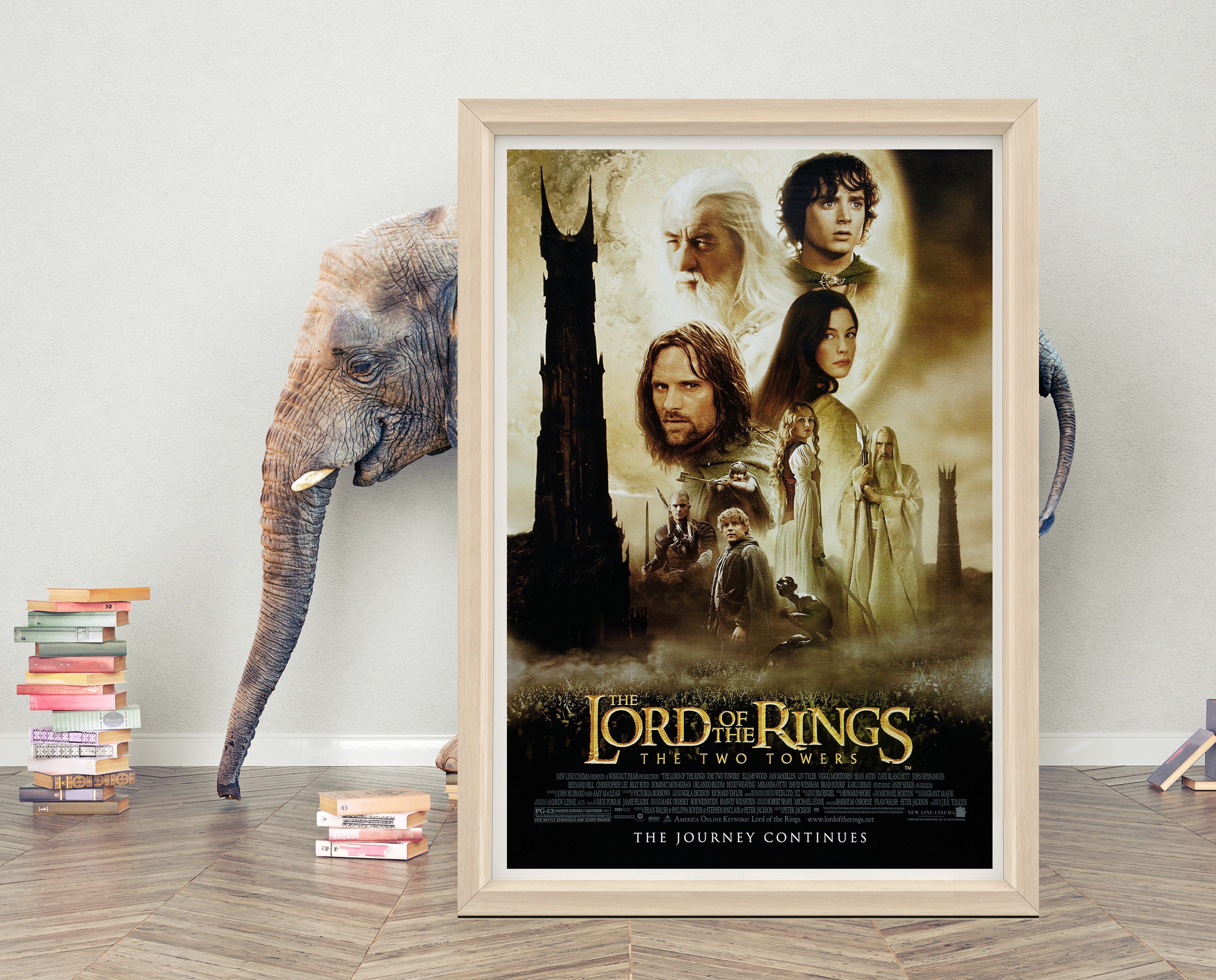 The Lord of the Rings the Two Towers Movie Poster Wall Art | Classic ...