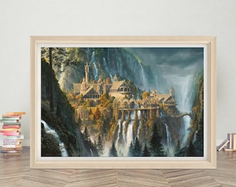 The Lord of the Rings-poster muurkunst | Hoge kwaliteit canvas doek poster | Klassieke filmposterafdruk | A1/A2/A3/A4/A5/27 x 40&#39;&#39;
