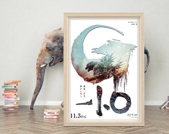 Poster del film Godzilla Minus One / Godzilla Minus One (2023) Poster giapponese / Tela di alta qualità / A1/A2/A3/A4/A5/27x40&#39;&#39;