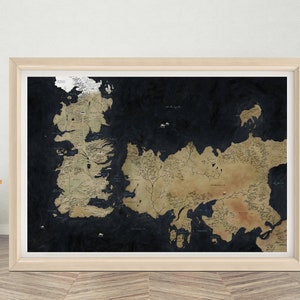 Il Trono di Spade Stagione Poster Wall Art / Poster in tela di alta qualità / Stampa poster della terra di Westeros / A1/A2/A3/A4/A5/27x40''