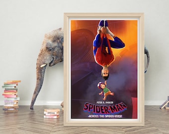 Spider-Man Across the Spider-Verse | Peter B. Paker Poster Wall Art | 2023 Minimalist Movie Poster | High Quality Canvas Cloth Poster