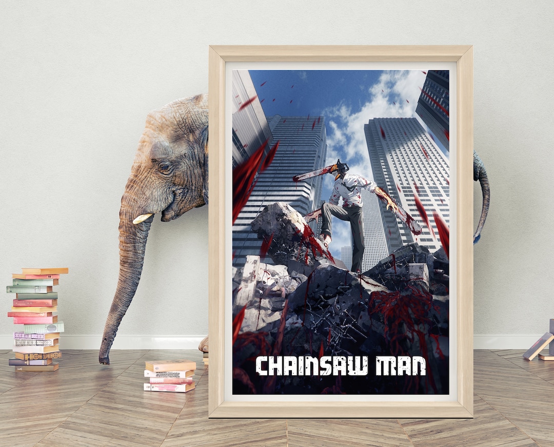 チェンソーマン ポスター ウォールアート | 2023 ミニマリスト映画