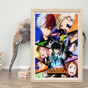 My Hero Academia 2 Film Poster Wandkunst | 2023 Minimalistisches Filmplakat | Hochwertige Leinwand Poster | My Hero Academia Anime Poster