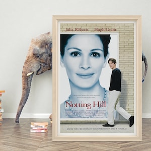 Poster del film Notting Hill, decorazione da parete, poster di film classici, poster di tela di alta qualità, poster del film Notting Hill come regalo