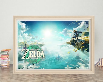 The Legend of Zelda: Tears of the Kingdom Poster Wall Art | High Quality Canvas Cloth Poster | Classic Game Poster Print