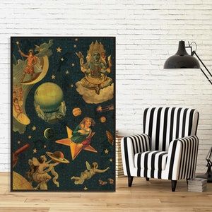 Smashing Pumpkins Mellon Collie Men Woman Music Album 2023 Minimalist Movie Poster High Quality Canvas Cloth Poster Classic Poster Print image 2