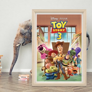Toy Story 3 Movie Poster Wall Art | 2024 Movie Poster | High Quality Canvas Cloth Poster | Toy Story Poster