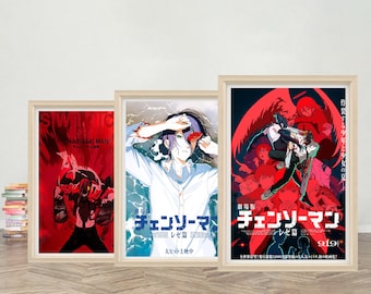 Chainsaw Man - The Movie Reze Arc poster muurkunst | Filmposter 2025 | Hoge kwaliteit canvas doek poster | Anime posterafdruk kettingzaag man