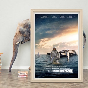 Interstellar Film Poster Wandkunst | 2023 Minimalistisches Filmplakat | Hochwertige Leinwand Poster | Interstellar Classic Film Poster Print