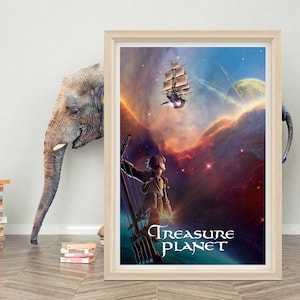 Affiche du film La planète au trésor Disney Art mural | Toile de haute qualité | Poster classique de la planète au trésor