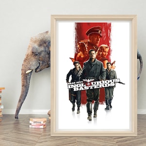 Plakat Inglourious Basterds Wall Art | 2023 Minimalistyczny plakat filmowy | Wysokiej jakości plakat na płótnie | Klasyczny plakat filmowy