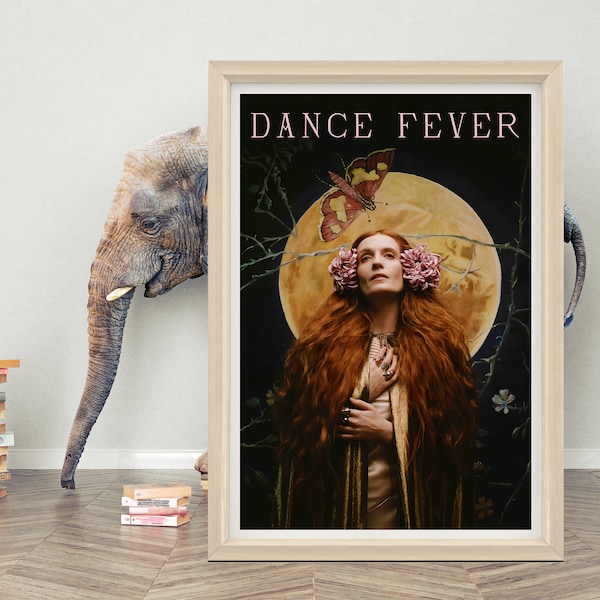 Florence The Machine Dance Fever Musik Album Cover Poster Wand Kunst | Hochwertige Leinwand Poster | Klassische Musik Poster für Geschenk